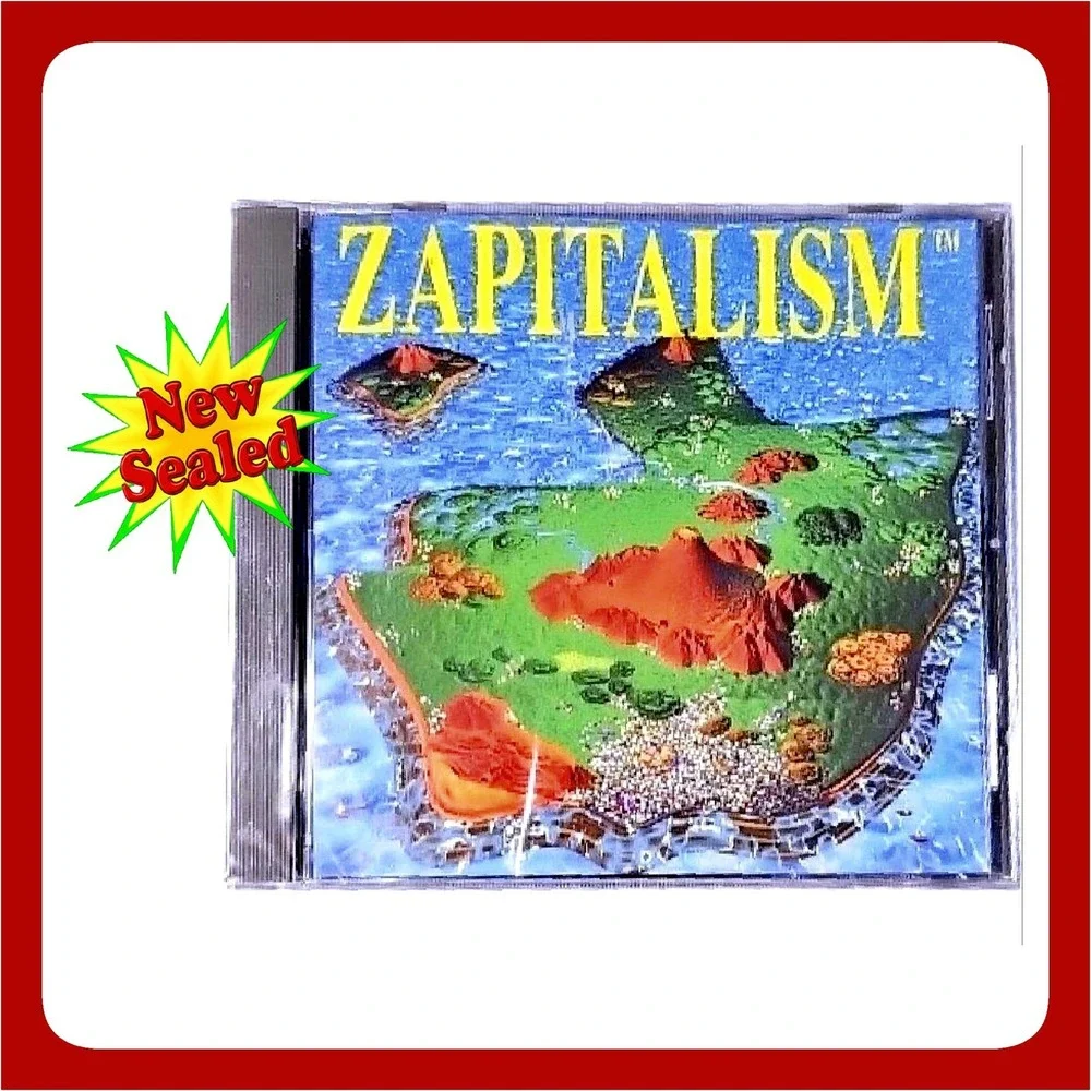 Zapitalism LavaMind PC Strategy Video Game Sealed 1996 Windows 3.1 95 Retro